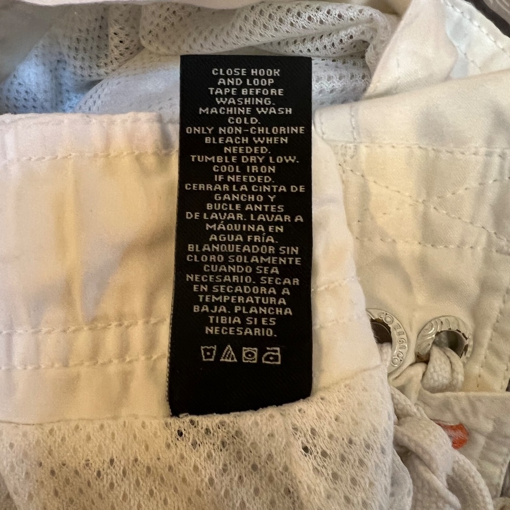 OP Board Shorts Mens XLFloral Stripe Gray Orange Surf Swim Summer Retro Y2K - Picture 7 of 14